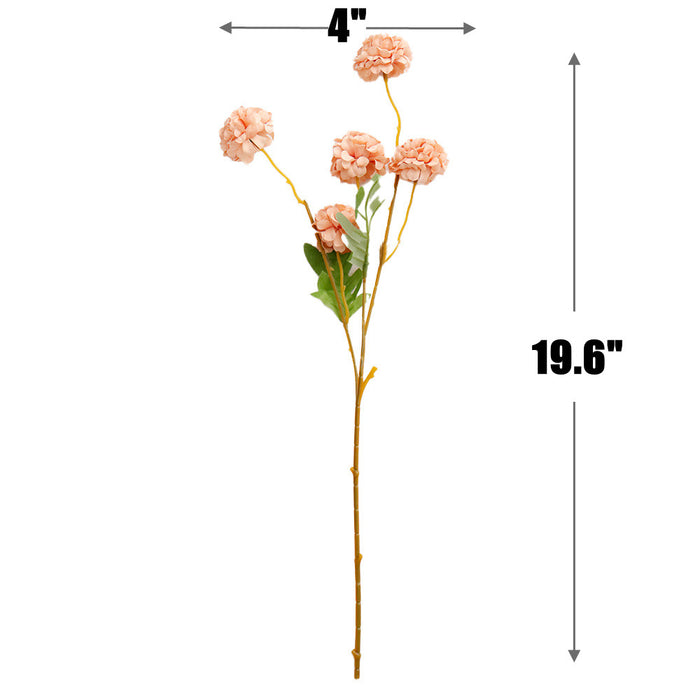 Bulk 19.6" Artificial Chrysanthemum Pom Ball Flower Branches Wholesale