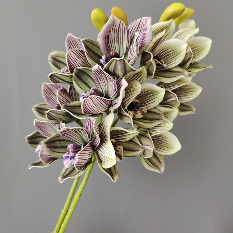 Tiges de cymbidium artificielles en vrac de 26,7 po au toucher réaliste, vente en gros