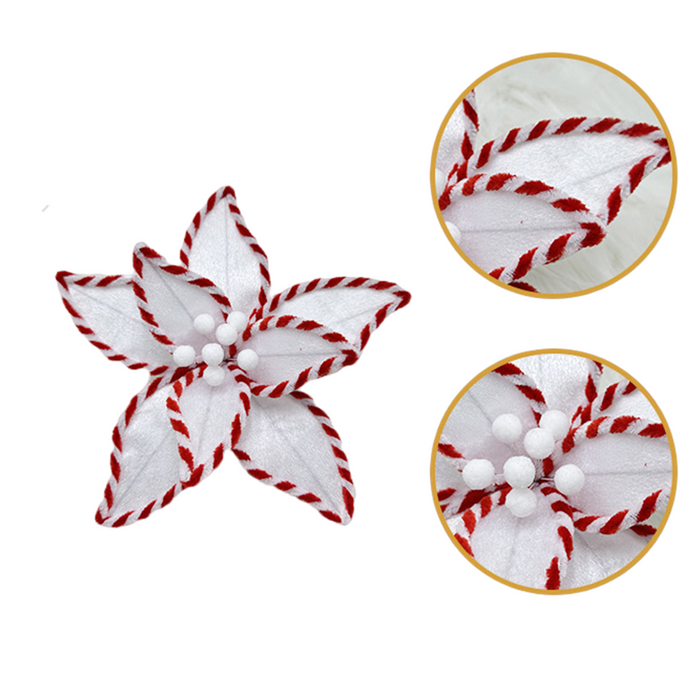 Bulk 10Pcs Large Poinsettia Gingerbread Christmas Decorations Wholesale