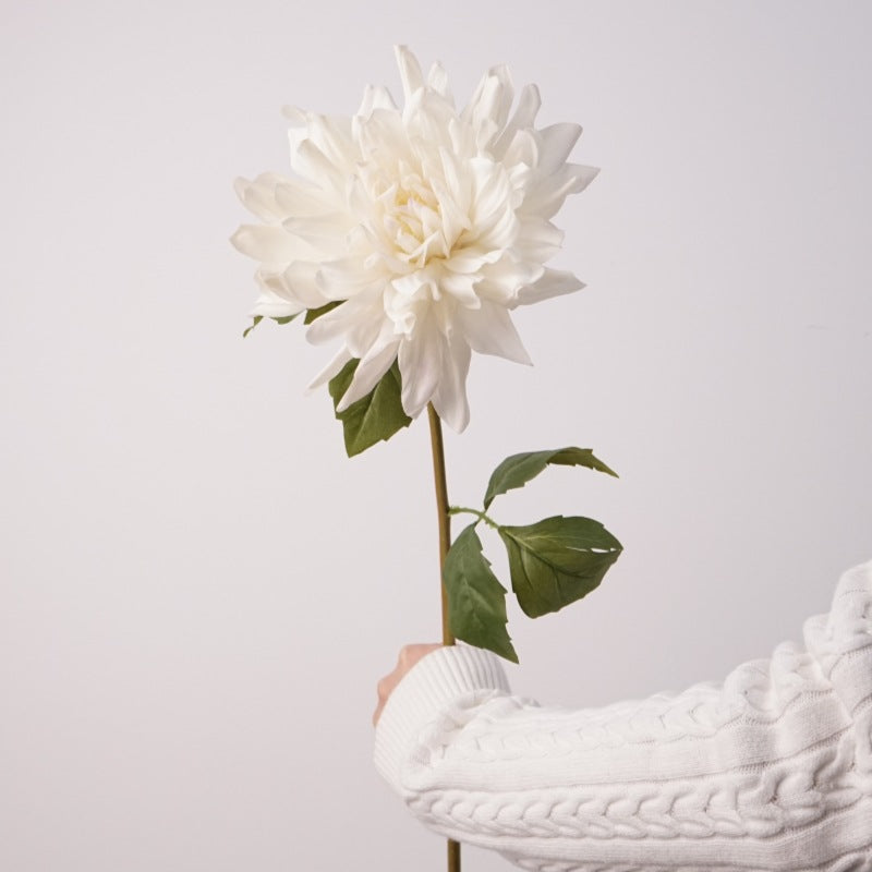 Premium 23.6" Real Touch Dahlia Stem - Lifelike Silk Floral Arrangements for Weddings & Home Decor