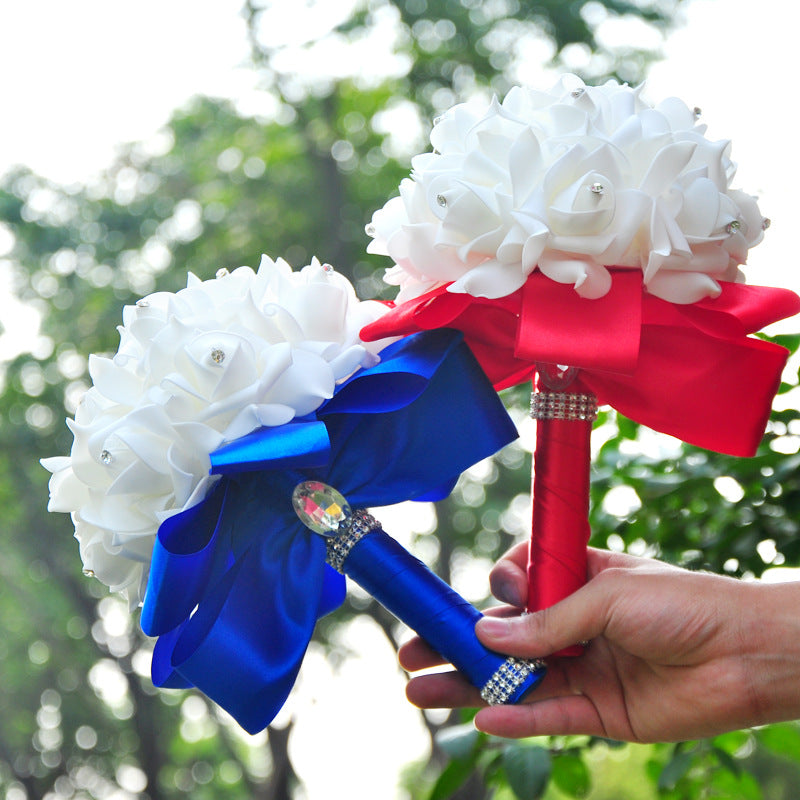 Bouquets de mariage en mousse de 7 pouces pour demoiselle d'honneur en gros 