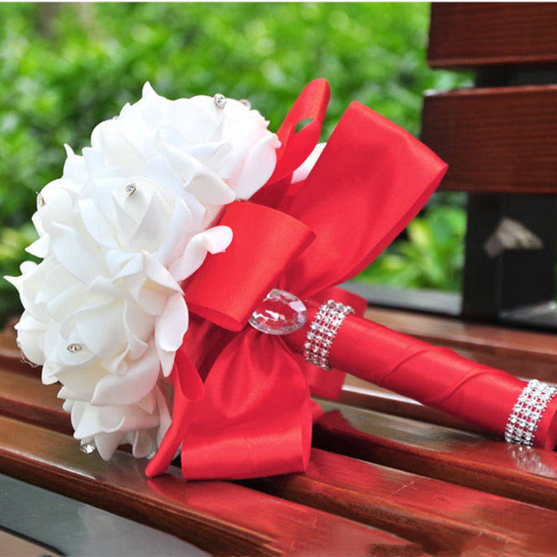 Bouquets de mariage en mousse de 7 pouces pour demoiselle d'honneur en gros 