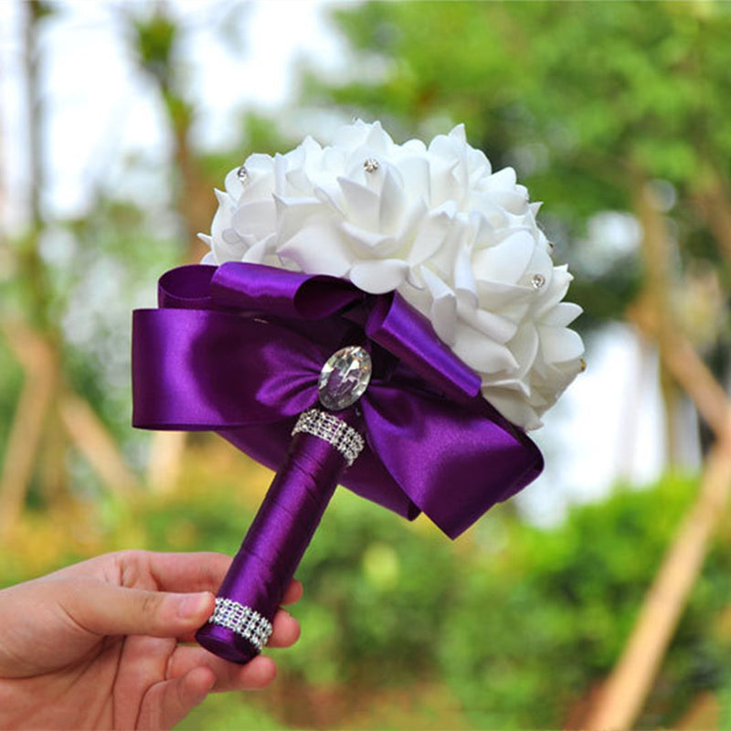 Bouquets de mariage en mousse de 7 pouces pour demoiselle d'honneur en gros 