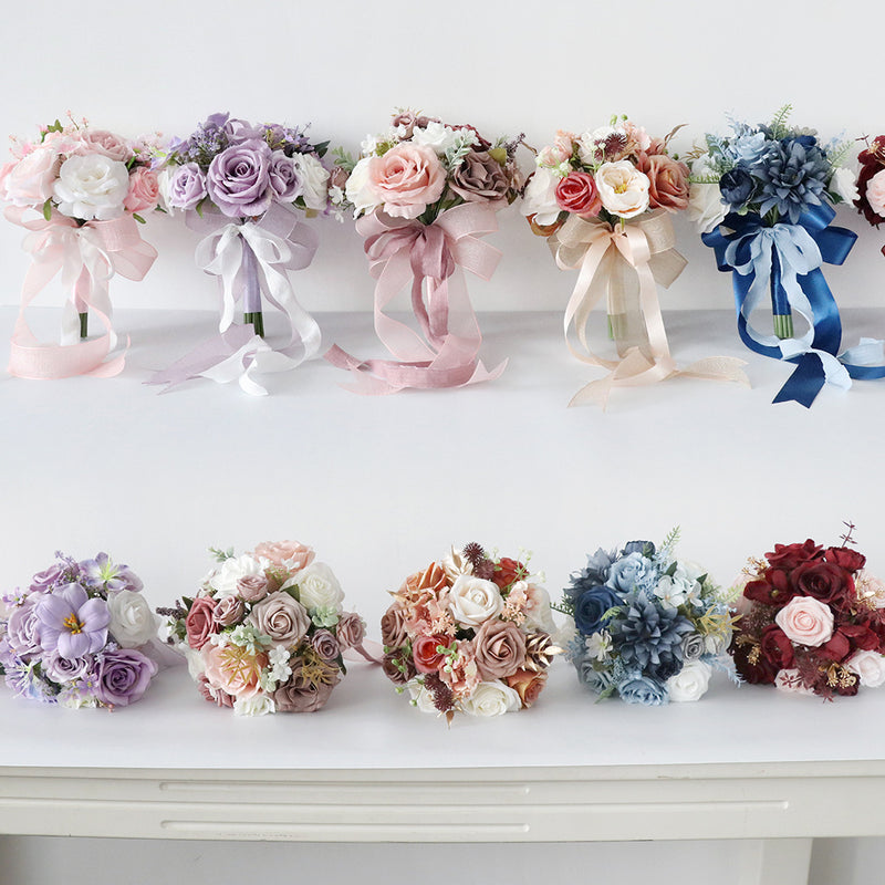 Bulk 8.6" Wedding Bouquets for Bride Bridesmaid Wedding Church Decoration Wholesale
