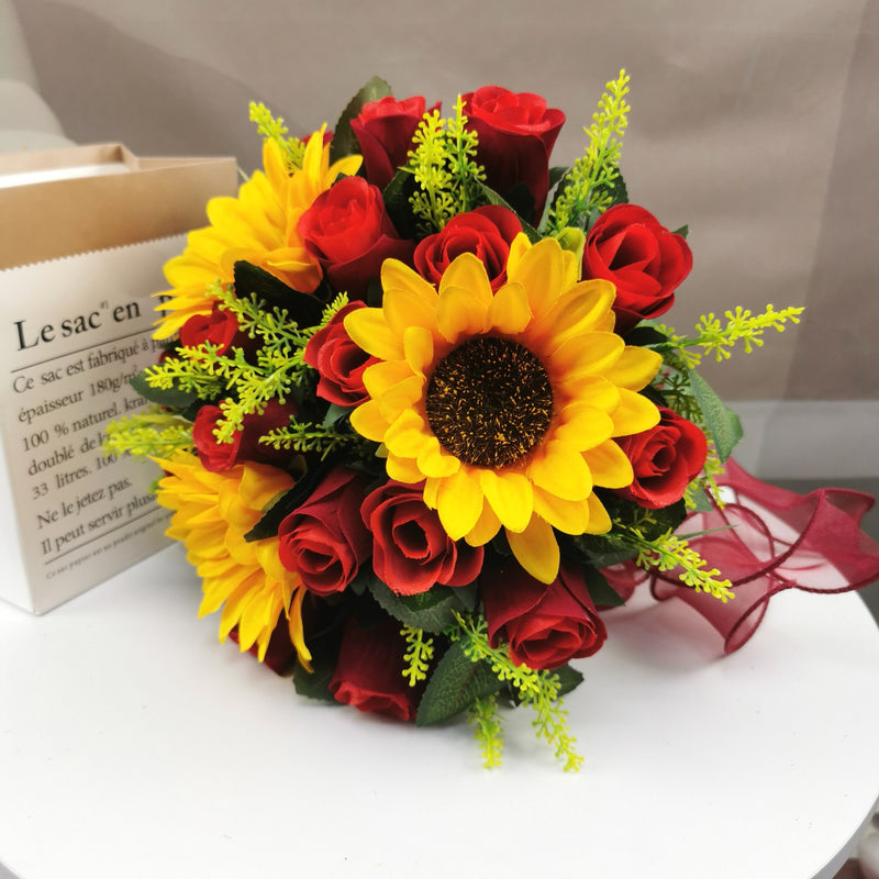 Bulk 23 Colors 7" Bridesmaid Bouquet Artificial Wedding Bouquets Wholesale