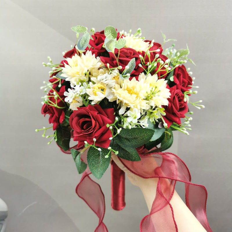 Bulk 23 Colors 7" Bridesmaid Bouquet Artificial Wedding Bouquets Wholesale