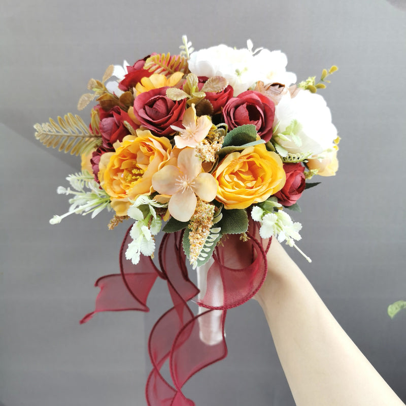 Bulk 23 Colors 7" Bridesmaid Bouquet Artificial Wedding Bouquets Wholesale