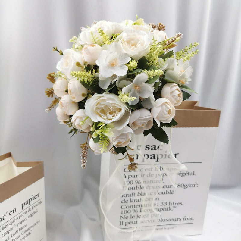 Bulk 23 Colors 7" Bridesmaid Bouquet Artificial Wedding Bouquets Wholesale