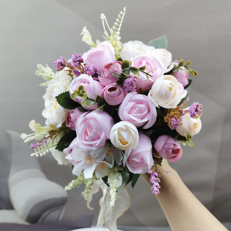 Bulk 23 Colors 7" Bridesmaid Bouquet Artificial Wedding Bouquets Wholesale