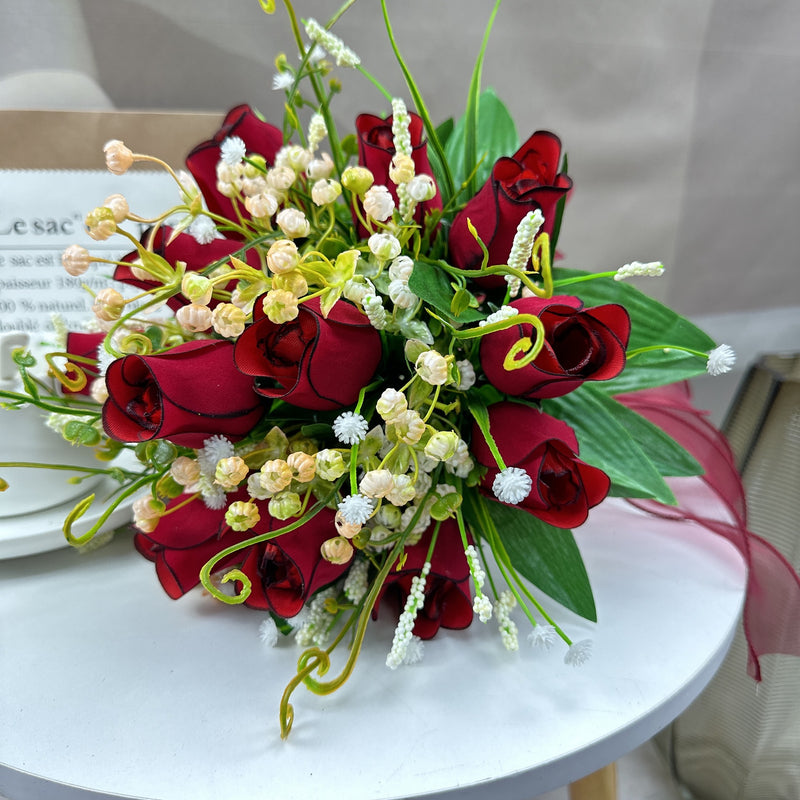 Bulk 23 Colors 7" Bridesmaid Bouquet Artificial Wedding Bouquets Wholesale