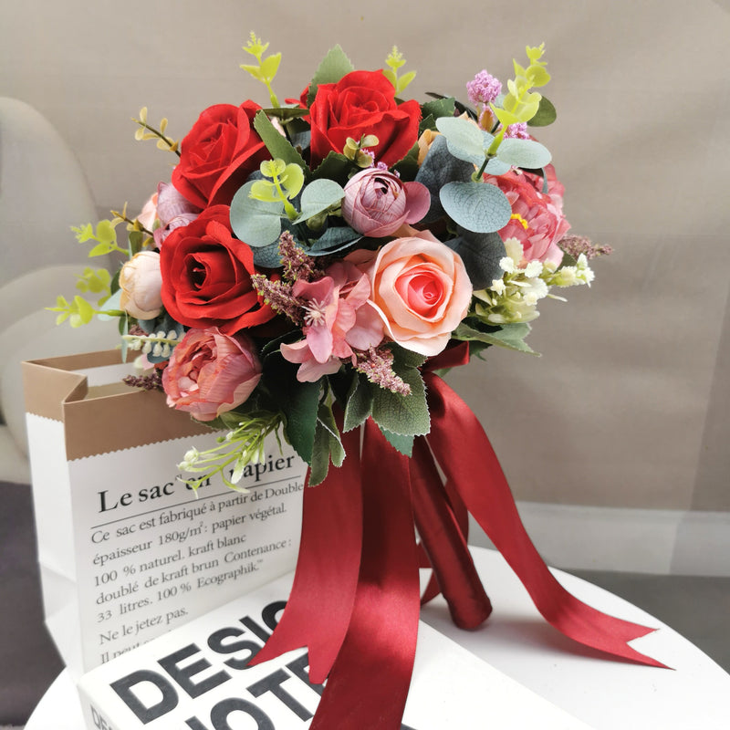 Bulk 23 Colors 7" Bridesmaid Bouquet Artificial Wedding Bouquets Wholesale