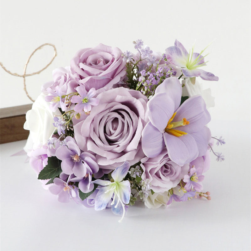 Bulk 8.6" Wedding Bouquets for Bride Bridesmaid Wedding Church Decoration Wholesale
