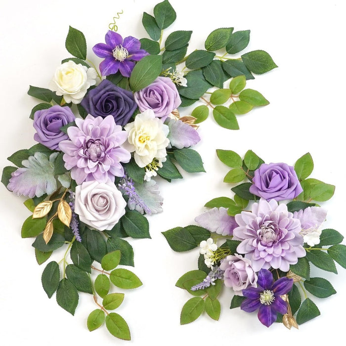 Bulk 2pcs Wedding Decor Welcome Sign Flower Backdrop Garland for Ceremony Reception Wall Easel Wholesale