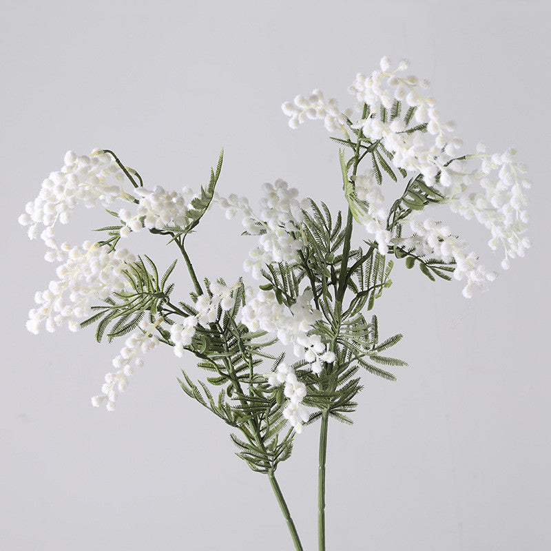 Tiges de mimosa en vrac de 34 pouces, branches de fleurs de mimosa artificielles, feuillage à longues tiges, vente en gros