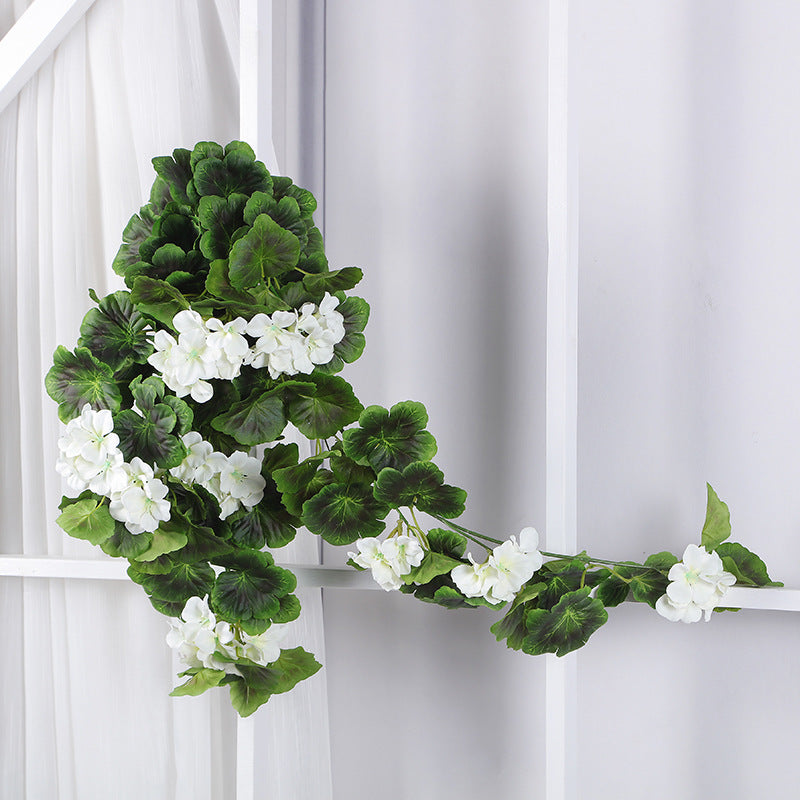 Bulk Artificial Geranium Flowers Bush Plants Hanging UV Resistant Garland Wholesale