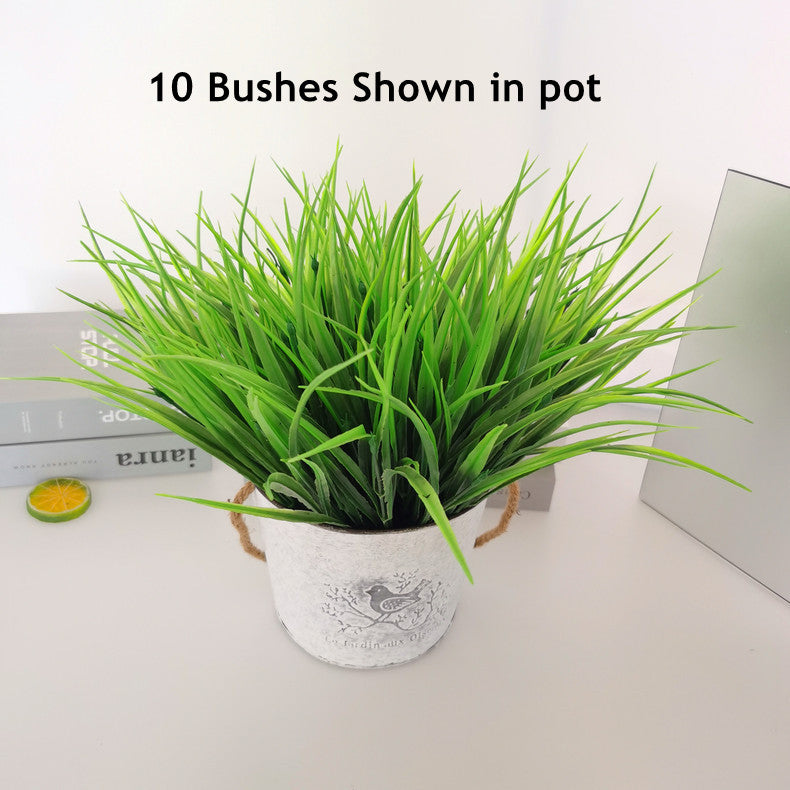 Bulk 15.7" UV Resistant Grass Artificial Plants Greenery Bush for Outdoors Wholesale