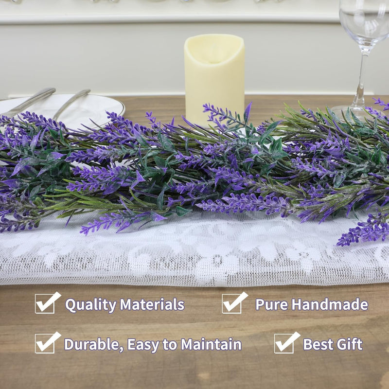 Bulk 6FT Wisteria Lavender Garland Faux Spring Flowers Garland Wholesale