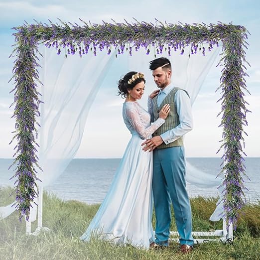 Bulk 6FT Wisteria Lavender Garland Faux Spring Flowers Garland Wholesale