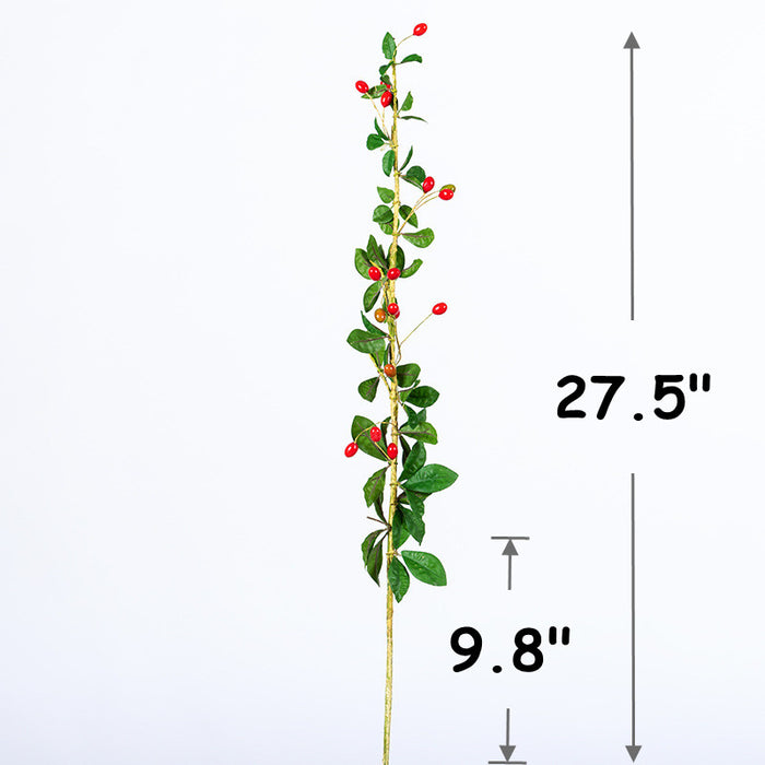 Bulk 27" Wolfberry Goji Stems Artificial Fruits Twigs Branches Wholesale
