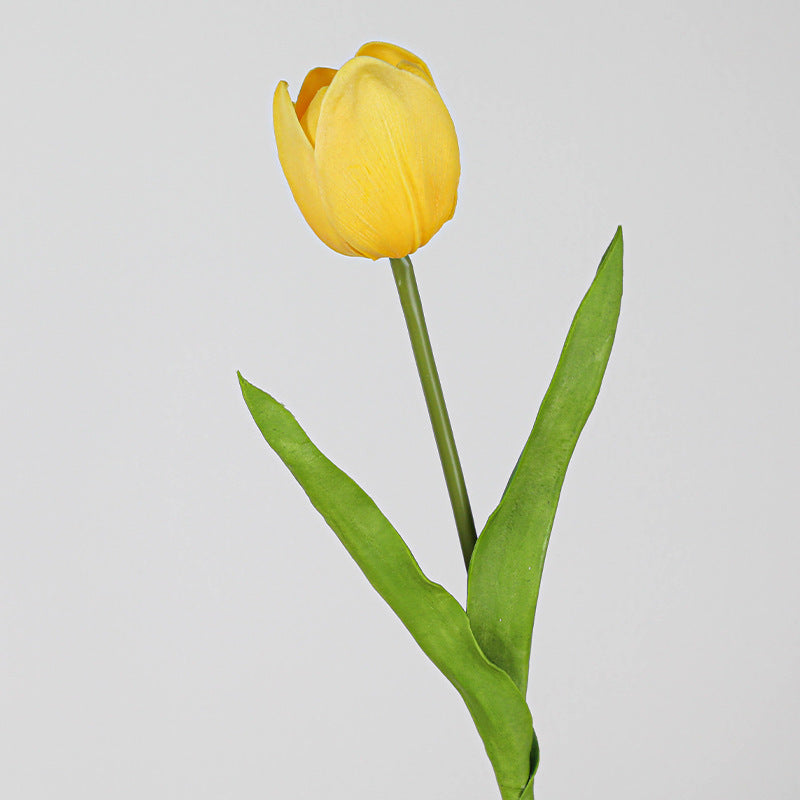 Venta al por mayor de flores artificiales de tallos de tulipán Real Touch de 18 "a granel