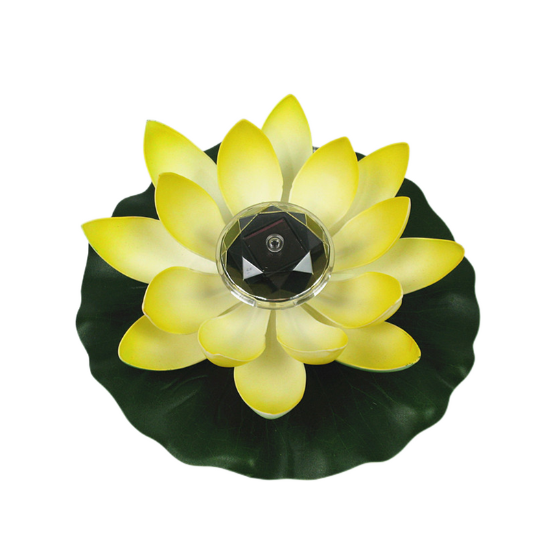 Bulk Solar Power Energy Floating Lotus Flower LED Light Water Hyacinth Pond Plants Wholesale