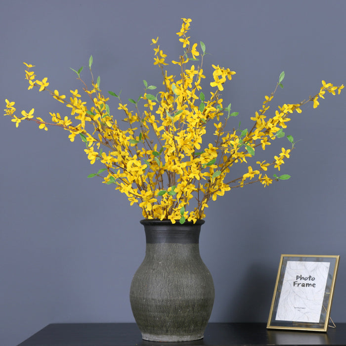 Bulk 40" Yellow Faux Spring Forysythia Branch Flowers Blossom Wholesale