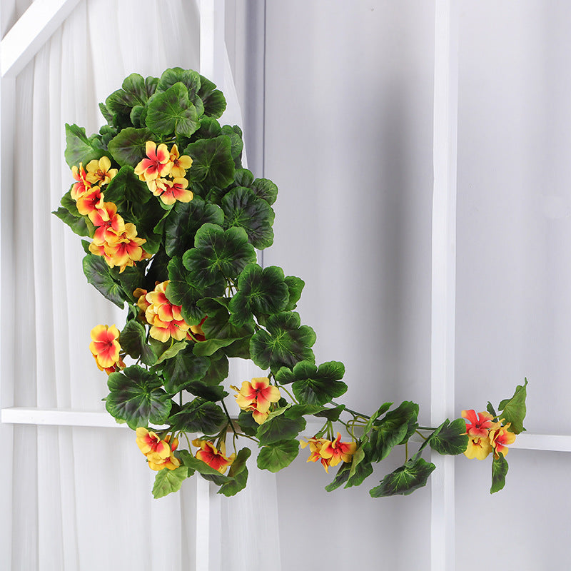 Bulk Artificial Geranium Flowers Bush Plants Hanging UV Resistant Garland Wholesale