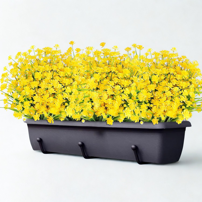 24 Bundles Realistic Artificial Flowers for Outdoor & Indoor Use – Fade-Resistant, Weatherproof Faux Plants for Hanging Planters, Garden, Porch, Wedding & Farmhouse Decor