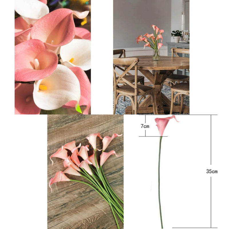 12Pcs Realistic Artificial Calla Lilies - Velvety Teal Blue Flowers for Wedding Bouquets & Home Decor