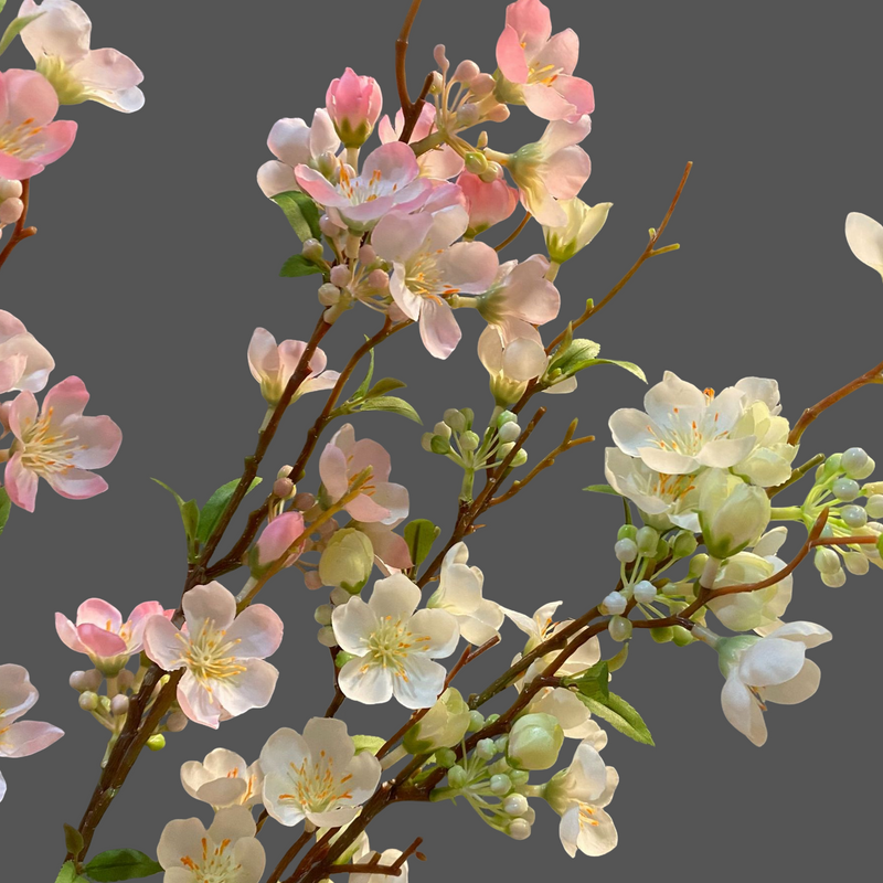 Bulk 33" Extra Tall Apple Blossom Branch Spray Artificial Spring Flowers Wholesale