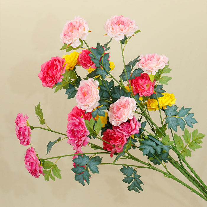 Bulk Extra Tall 50” Large Artificial Peony Flowers - Silk Faux Peonies for Home Decoration, Wedding, Living Room & Table Centerpieces Wholesale