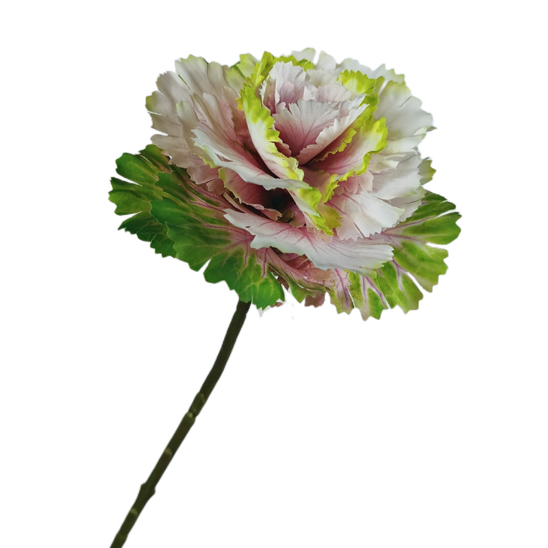 Tiges de fleurs artificielles en gros de chou rose 