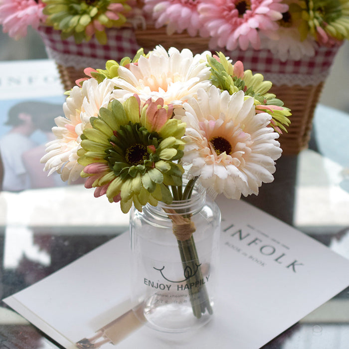 Bulk 3Pcs Daisy Stems for Table Floral Arrangement Artificial Silk Flower Wholesale