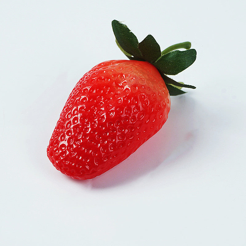 Bulk Artificial Strawberries Lifelike Plastic Fake Fruit Decoration for Home Kitchen Party Photography Props Wholesale