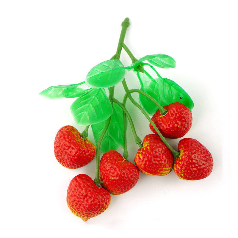 Bulk Artificial Strawberries Lifelike Plastic Fake Fruit Decoration for Home Kitchen Party Photography Props Wholesale
