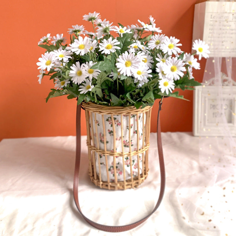 Bulk 2pcs Silk Daisy Flower Bouquet Artificial Flowers White for Table Centerpieces Arrangement Decoration Wholesale