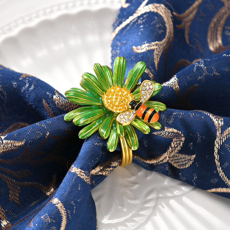 Lot de 12 ronds de serviette en fausses marguerites en vrac, fournitures de fête hawaïenne Luau, cadeaux en gros