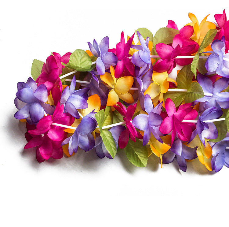 Bulk 3Pcs Artificial Flower Leis Silk Leis Wholesale