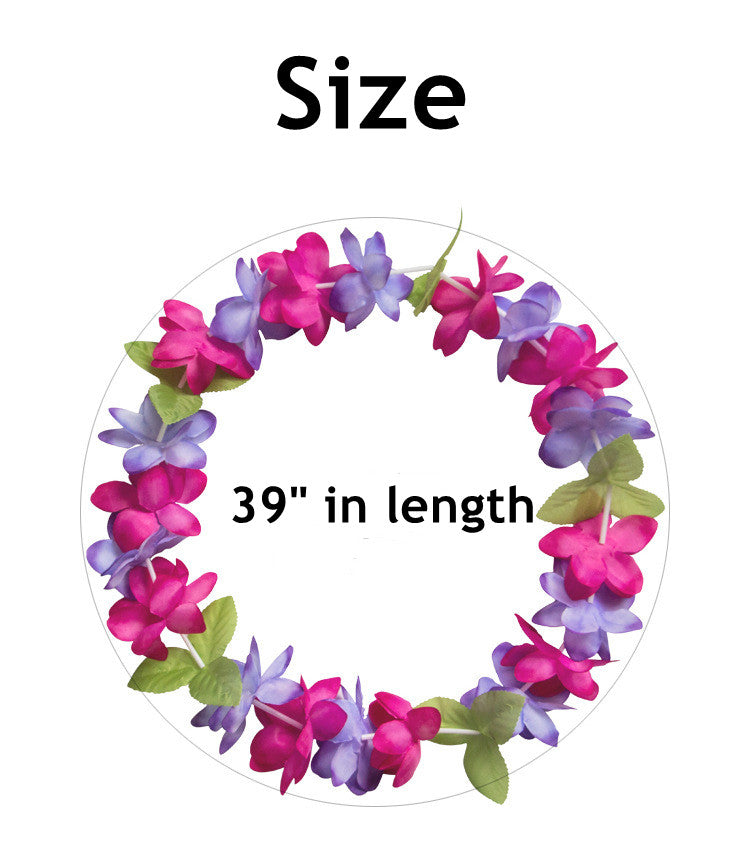 Bulk 3Pcs Artificial Flower Leis Silk Leis Wholesale
