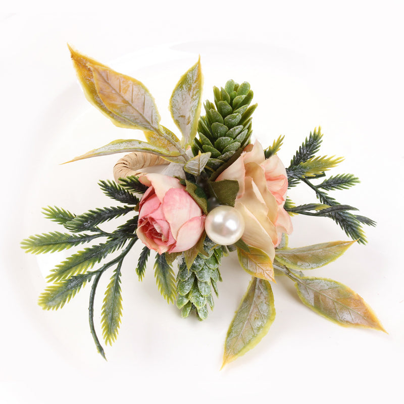 Lot de 10 ronds de serviette en soie de pivoine artificielle en vrac 