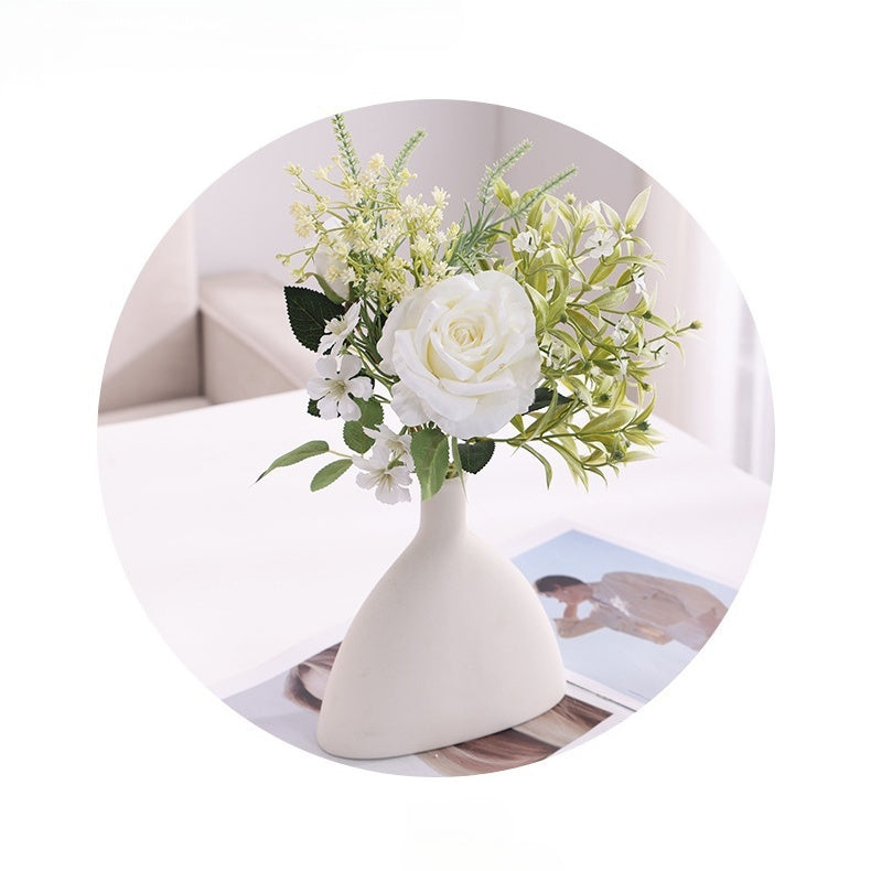 Bulk 16.5" Rose Bouquet Mixed Greenery Wedding Flowers Artificial Wholesale