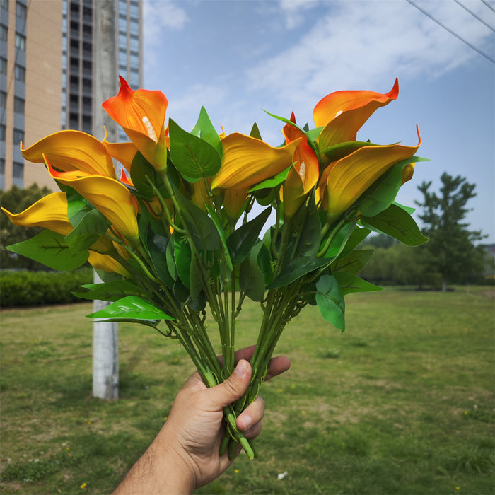 Bulk Exclusive 16" Artificial Flowers Calla Lily Bush Plants for Outdoors Wholesale