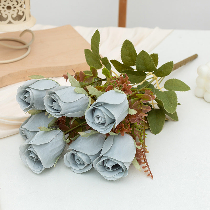 Bulk Artificial Rose Bush Rose Buds Artificial Flowers Wholesale