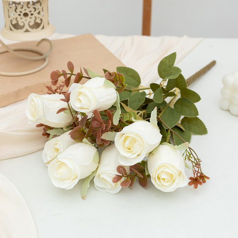 Bulk Artificial Rose Bush Rose Buds Artificial Flowers Wholesale