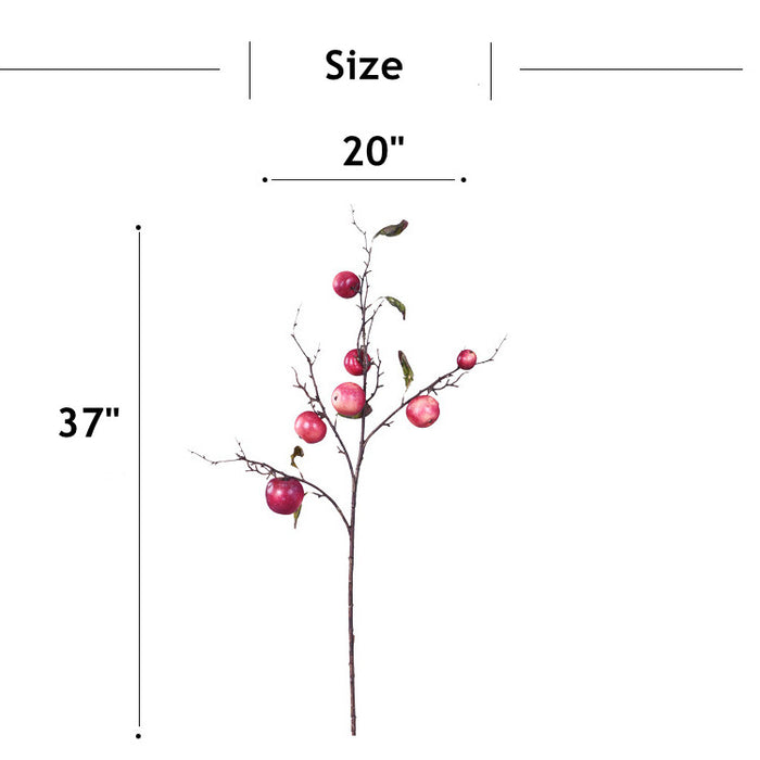 Bulk 6Pcs 37" Extra Long Apple Bouquets Branches Artificial Fruits for Display Wholesale