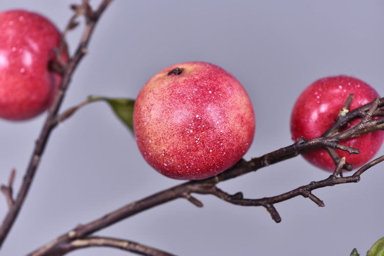 Lot de 6 branches de pommiers extra longues de 37 pouces, tiges de fruits artificielles, vente en gros 