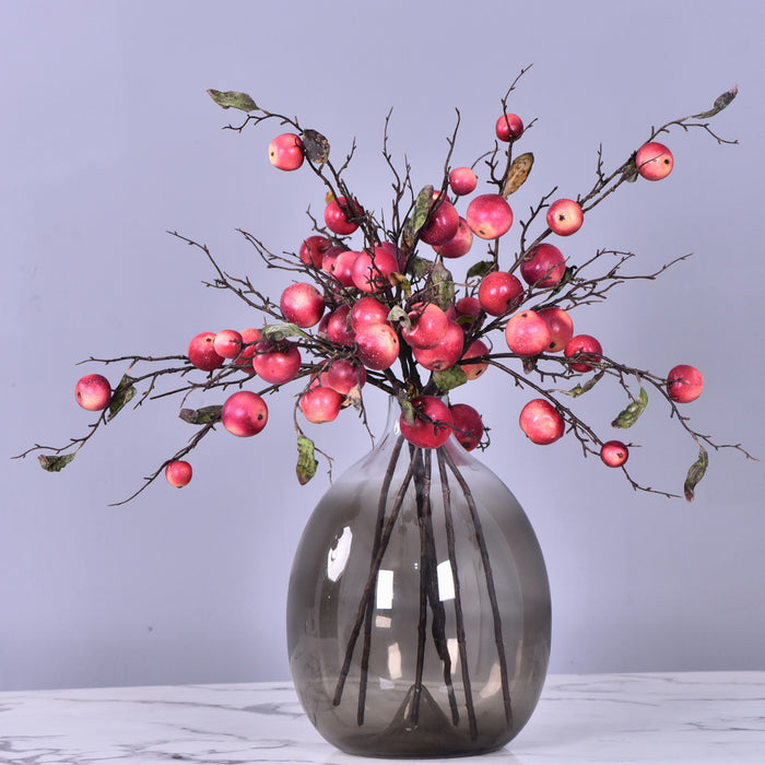 Bulk 6Pcs 37" Extra Long Apple Bouquets Branches Artificial Fruits for Display Wholesale