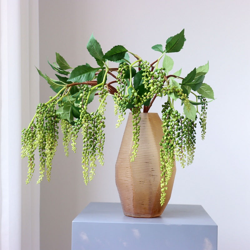 Tiges de scabiosa pleureuses en vrac de 31 pouces, branches de fruits artificielles, pulvérisation en gros