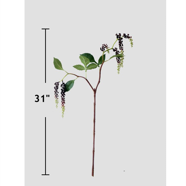 Tiges de scabiosa pleureuses en vrac de 31 pouces, branches de fruits artificielles, pulvérisation en gros