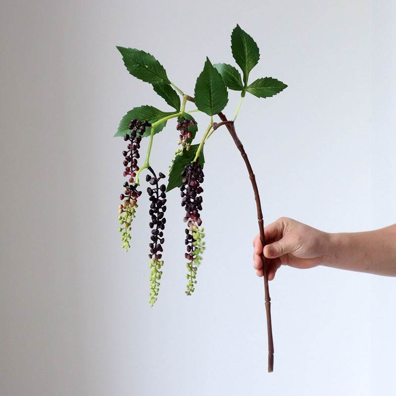 Tiges de scabiosa pleureuses en vrac de 31 pouces, branches de fruits artificielles, pulvérisation en gros